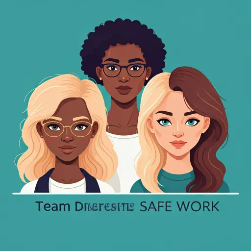 Ilustrasi tim Markas Mereka yang dinamis dalam gaya neobrutalis